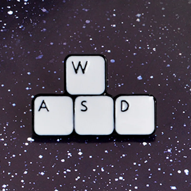 Игровая клавиатура WASD брошь забавные буквы блоки компьютерная игровая
