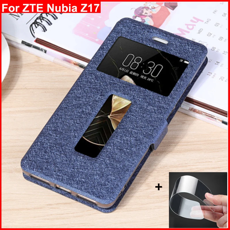 Роскошный чехол с открытым окошком для телефона ZTE Nubia Z17 из искусственной кожи Z 17