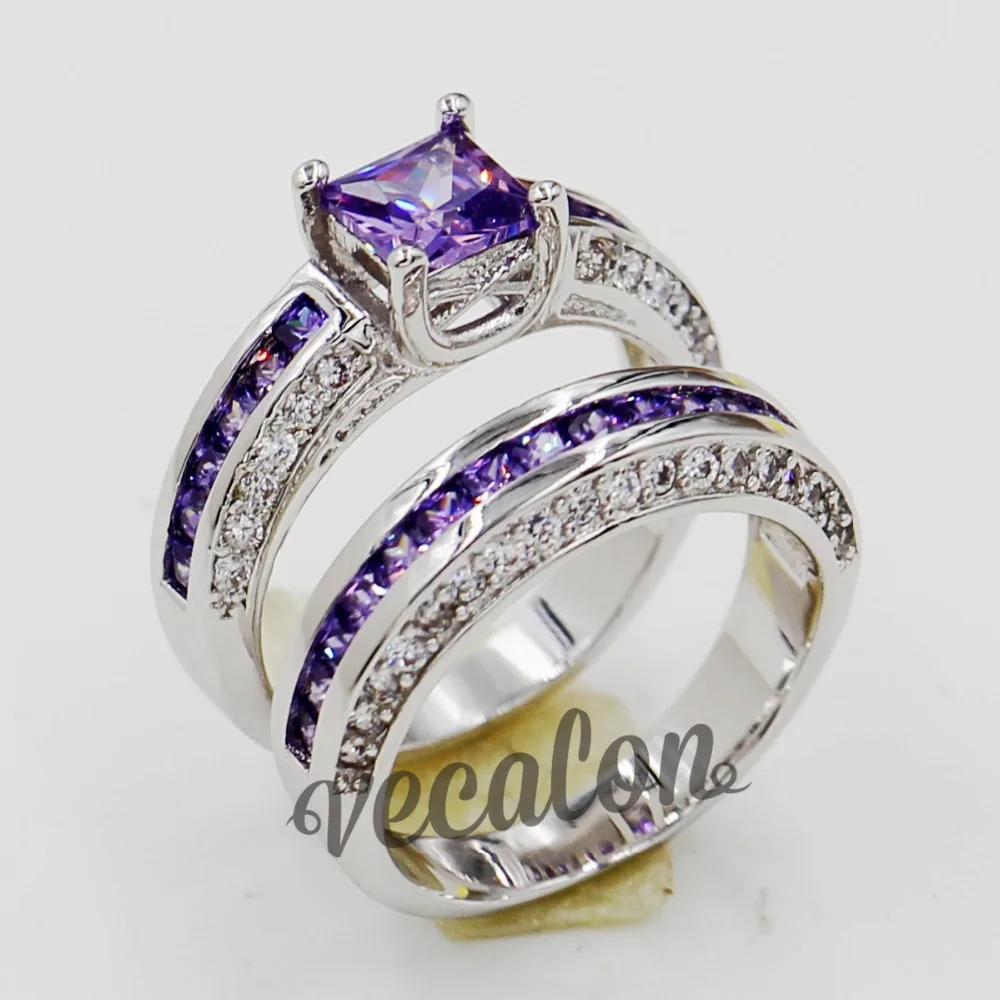 Женское Обручальное Кольцо Vecalon обручальное кольцо из белого золота с фианитом