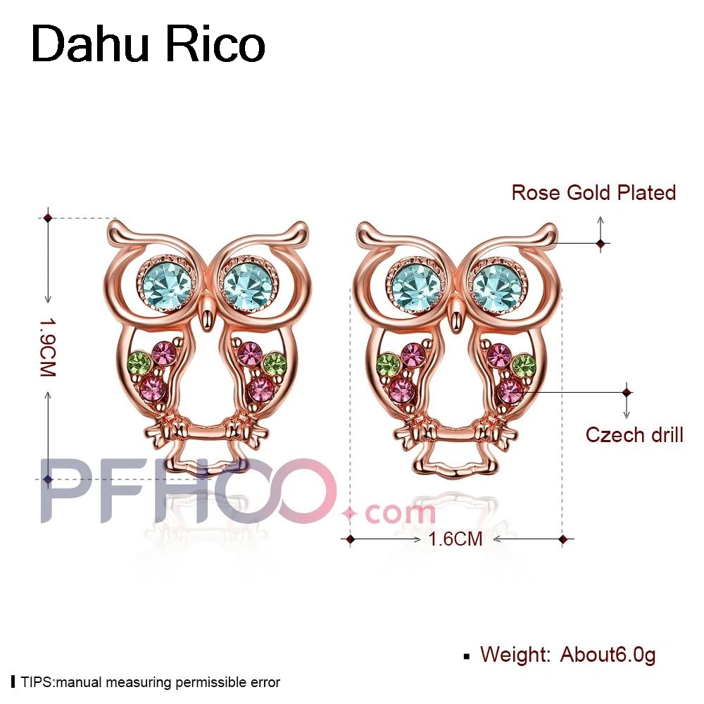 Сова aretes mujer boucles d'oreuilles милые серьги brincos 2018 orecchini pendenti золотой цвет Dahu Rico