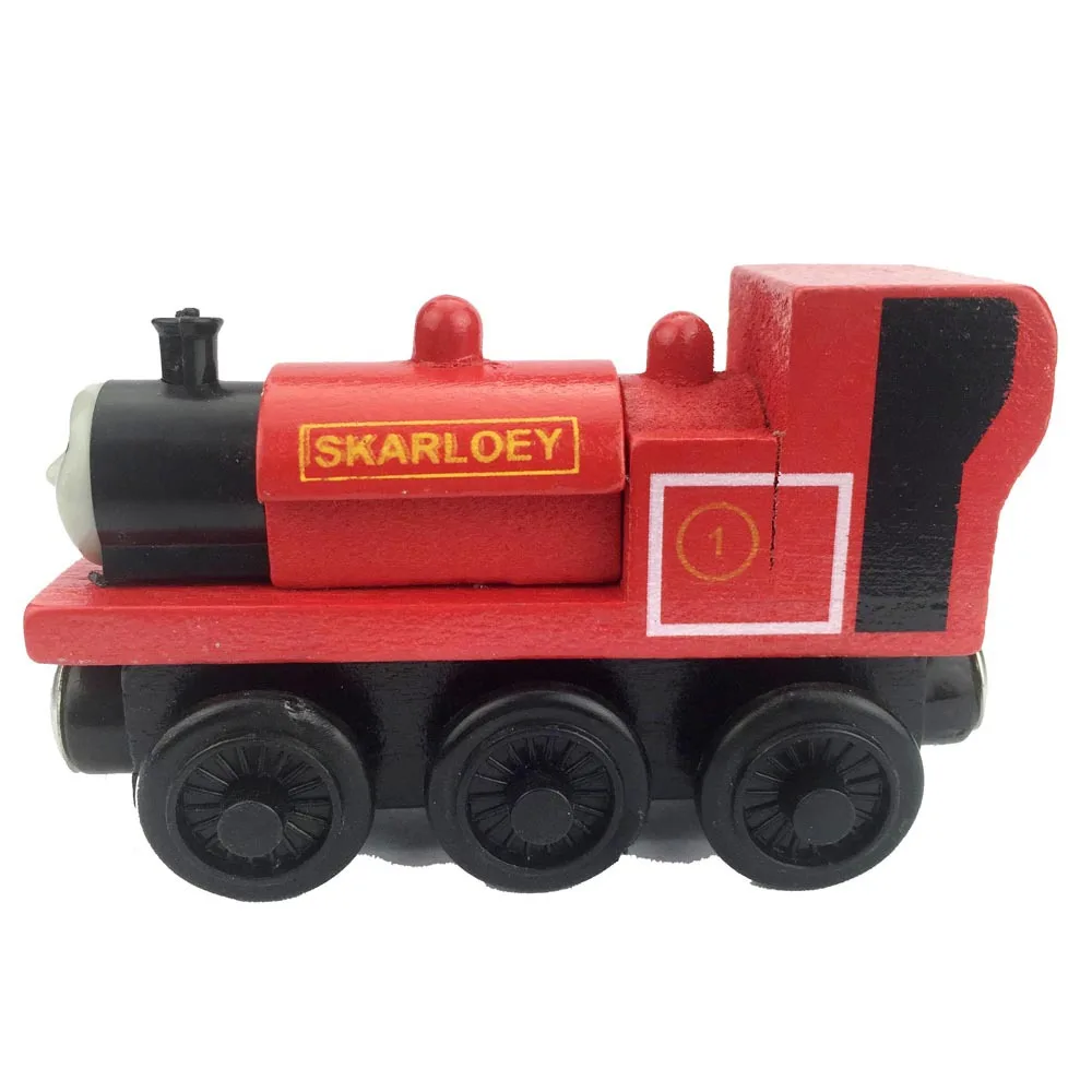Skarloey Аниме Деревянные Магнитные Детям Игрушки Автомобили Паровозик