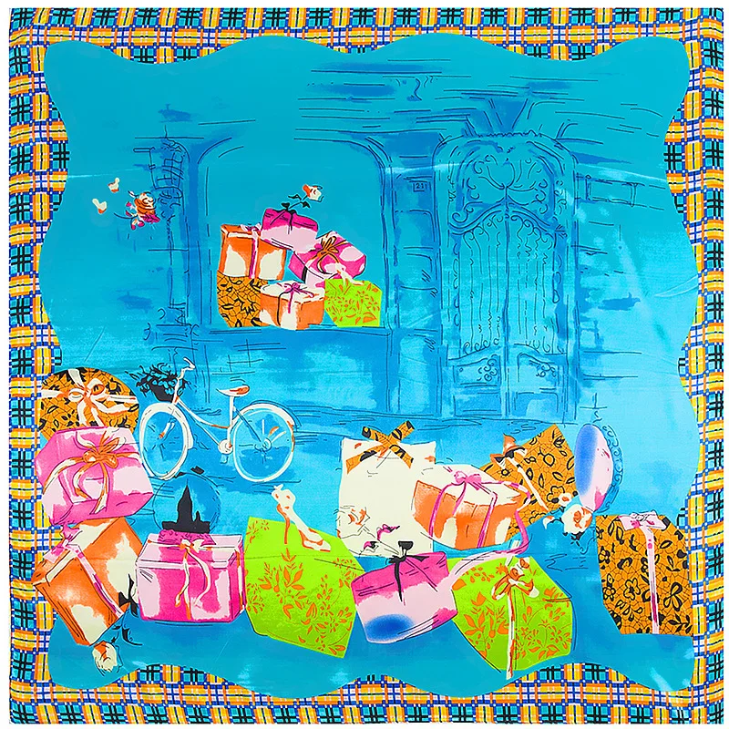 Женский шёлковый шарф платок размеры 90 х90 см|fashion hijab|hijab fashionshawl hijab |