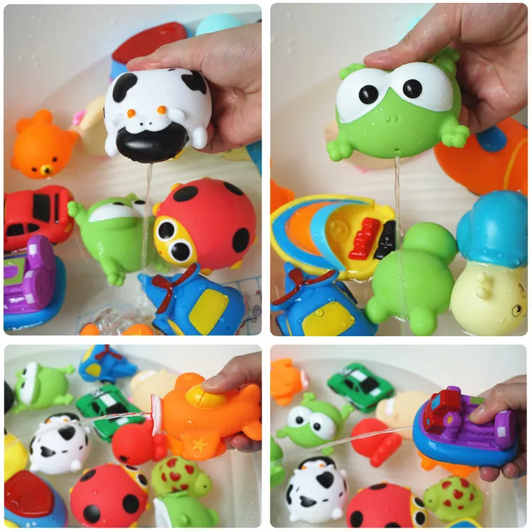 5 шт. Игрушки Для Ванной в Комнате Ребенка для Детей Водные спрей Животных Мягкие