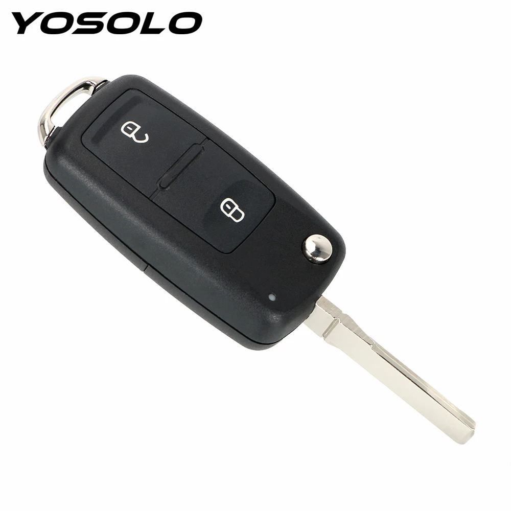 YOSOLO 2 кнопки автомобильный чехол для ключей Удаленная Замена откидной складной