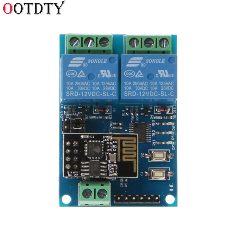 OOTDTY WI FI триггерный релейный модуль ESP8266 IOT приложение контроллер 2 х канальный для