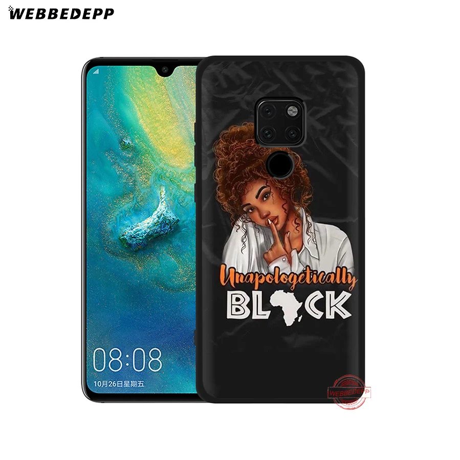 WEBBEDEPP 2bunz Melanin Poppin Aba Black Girl Soft Case for Huawei Mate 30 10 20 Pro Lite Nova 2i 3 3i 4 5i 2 Cases | Мобильные