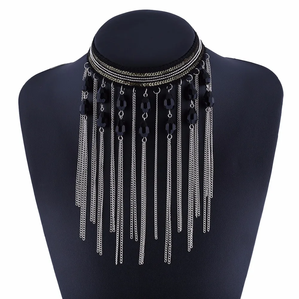 Богемный Африканский Комплект Ювелирных Изделий Кисточкой Колье Женщины