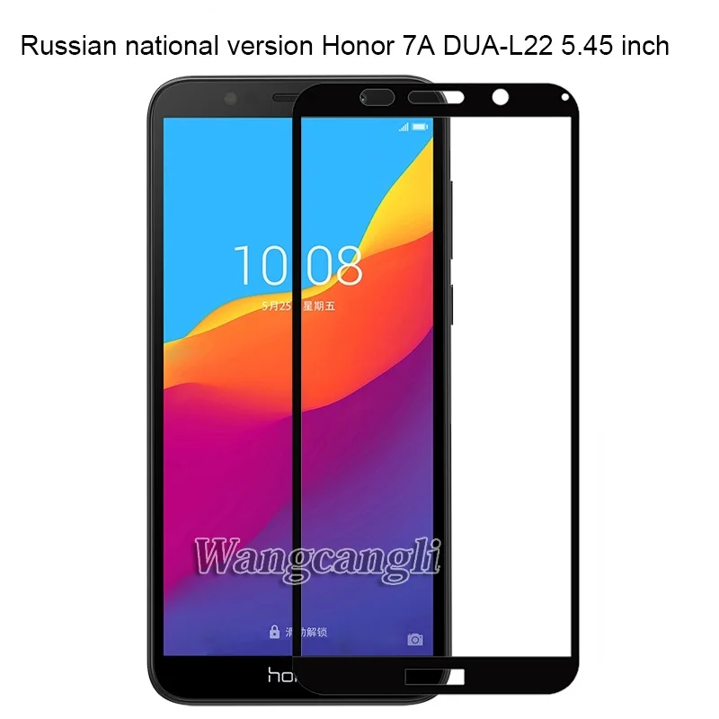 Полное покрытие закаленное стекло для Huawei Honor 7C 7A Pro 5 7 дюймов AUM-L29 Y6 2018 7S Защитная