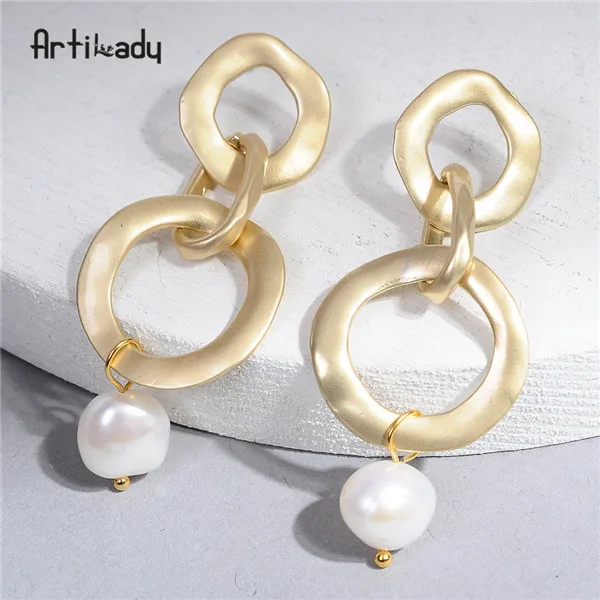 Artilady корейские серьги для женщин, жемчужные серьги для девочек, корейский стиль, модные свисающие подарки на день рождения серьги для женщин - Окраска металла: style
