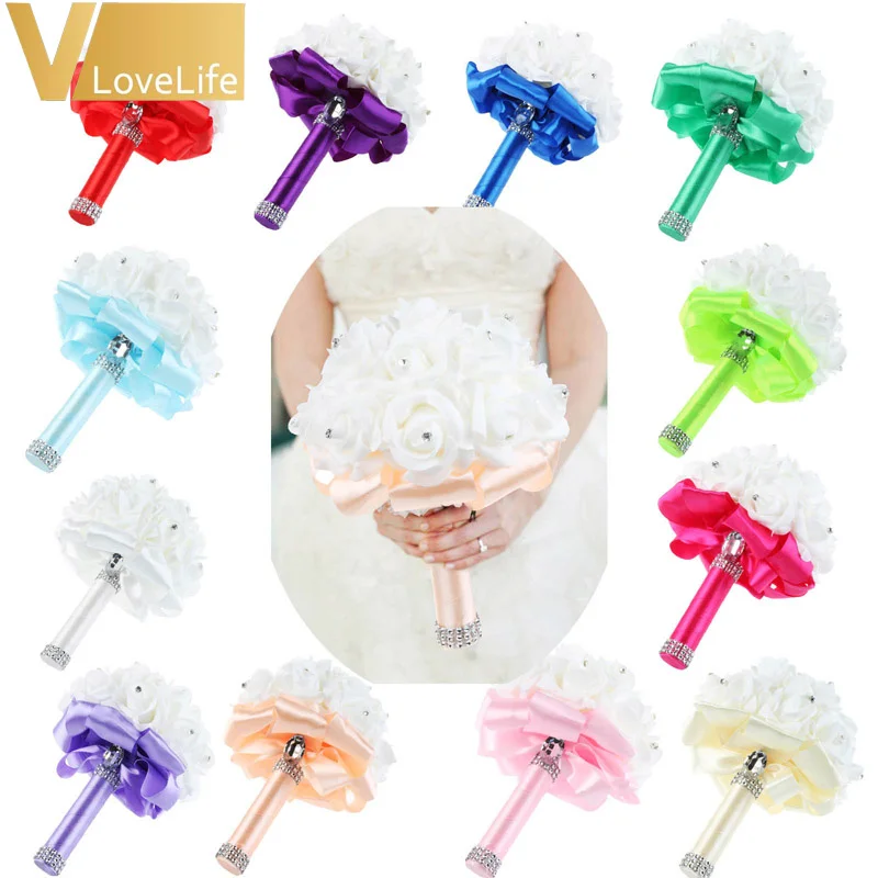 Свадебный букет с жемчугом Свадебная Роза для подружки невесты цветок