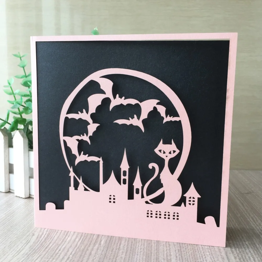 

50pcs/lot Cartoon Cat Design Wedding Engagement Valentine Anniversary Girl Boy Children Brithday Bless Greeting