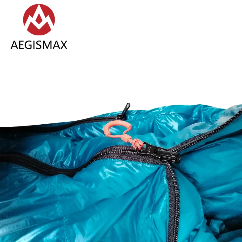 Мини спальный мешок Aegismax Nano 2 усовершенствованный 2021 белый гусиный пух