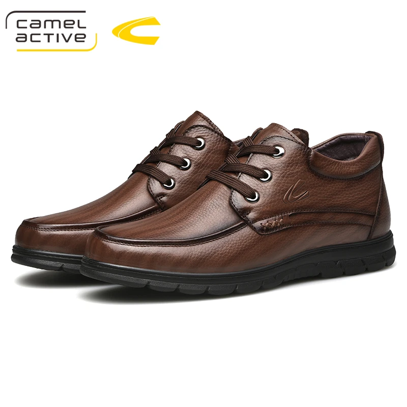 

Camel Active NEW Men Boots Winter With Warm Snow Boots Men Winter Boots Men Footwear Fashion Rubber Genuine Leather Ankle Boots