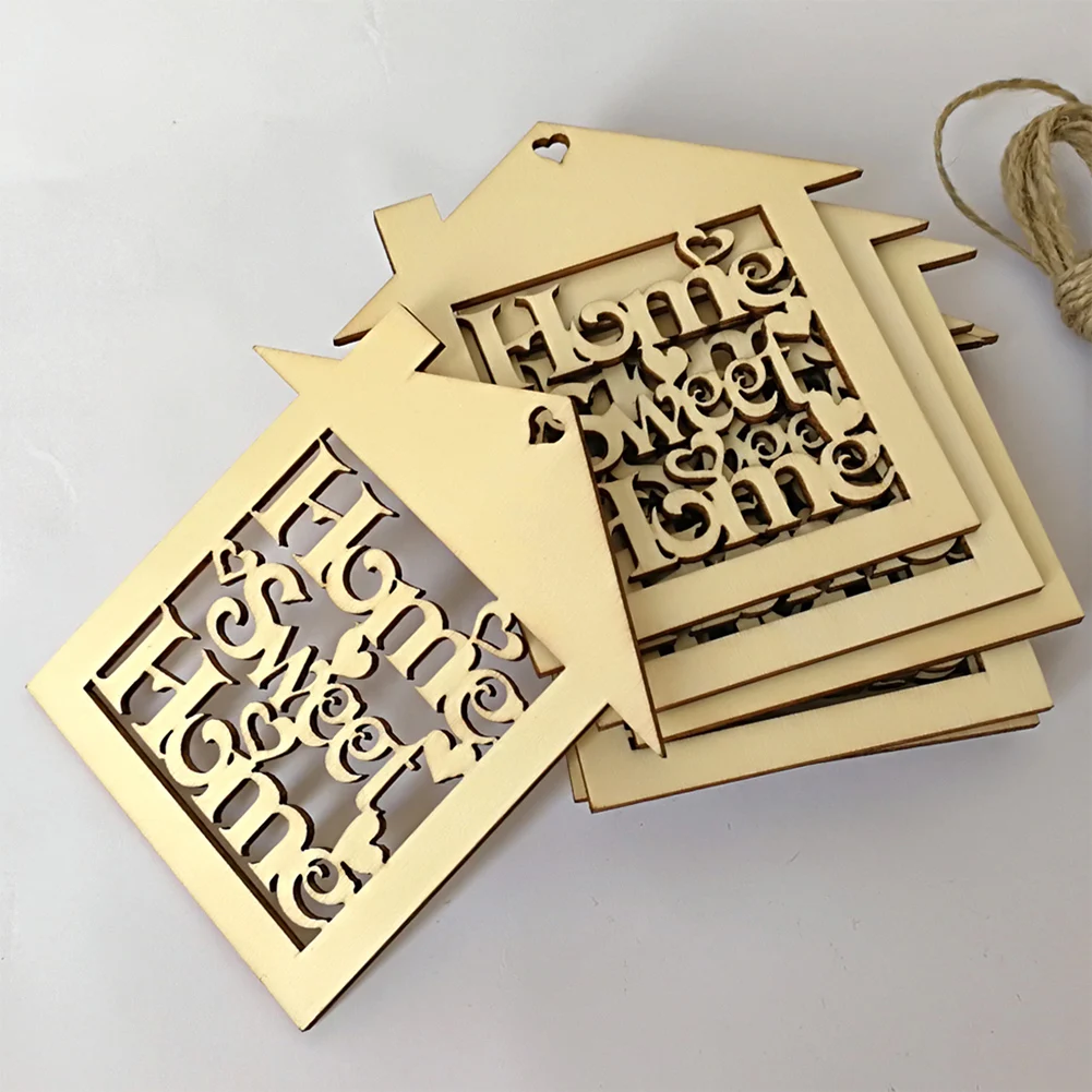 10 шт./компл. декоративные деревянные настенные Висячие милые домашние таблички