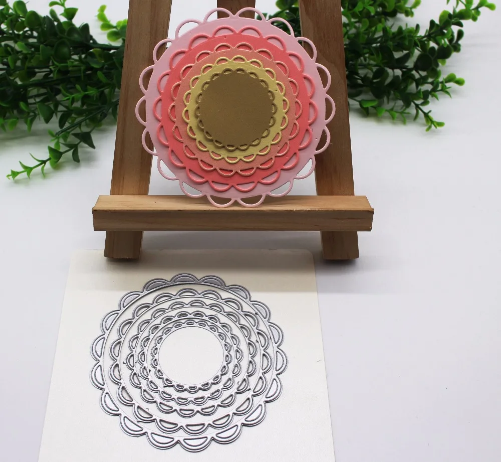 5 шт. 11*11 см цветок Doily металлические Вырубные формы Вырубные штампы для DIY скрапбукинга фотоальбом трафареты с тиснением бумажные карты