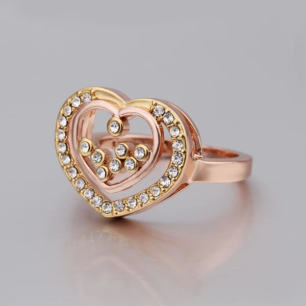 2014 new fashion 18k&amprose white gold created gemstone jewelry brand designer heart in crystal party finger rings for women | Украшения и