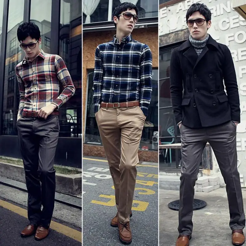

Men Fashion Brand Work Office Slim Fit Flat Suit Pants Wedding Party Business Formal Trousers Pantalones Hombre De Trabajo Male