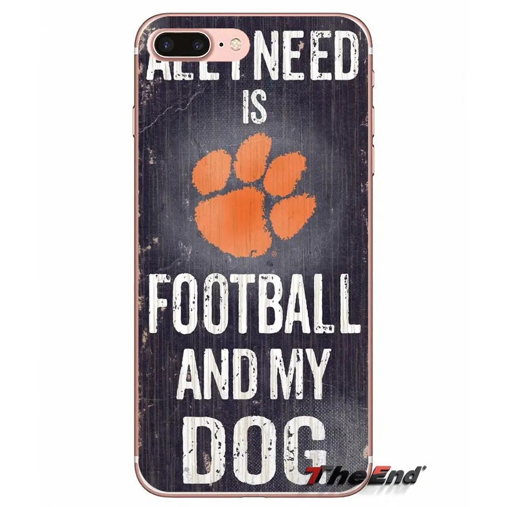 Чехол из ТПУ для iPhone X 4 4S 5 5S 5C SE 6 6S 7 8 Plus Samsung Galaxy J1 J3 J5 J7 A3 A5 2016 2017 football champions Clemson Tigers|tpu
