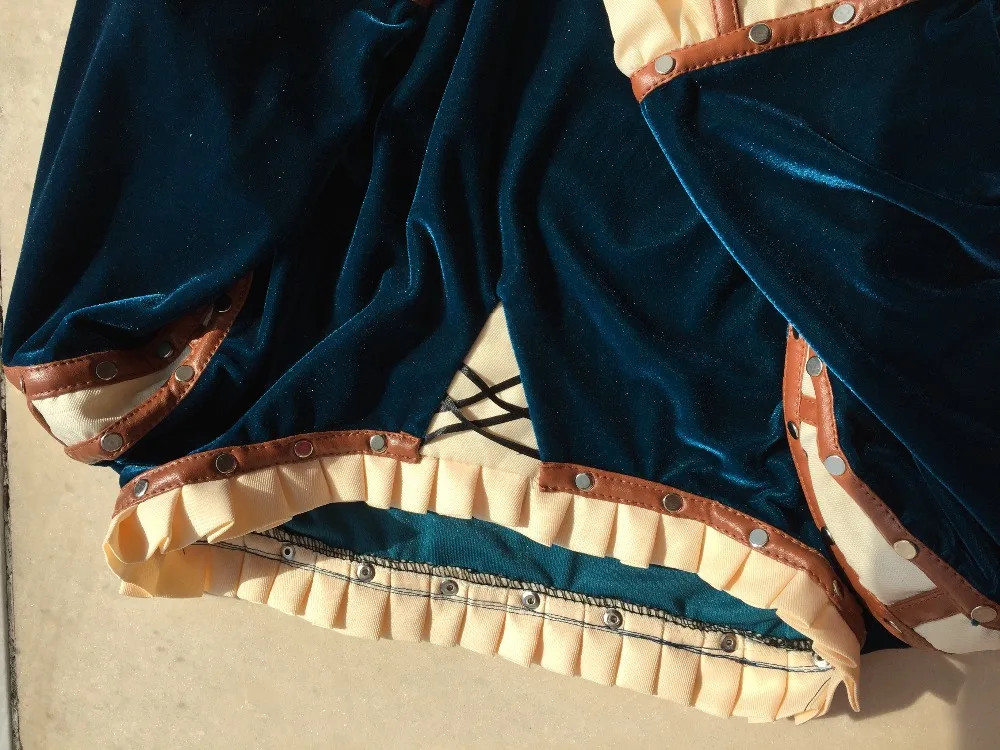 Костюм принцессы с заклепками в стиле панк Мерида костюм для взрослых храбрость