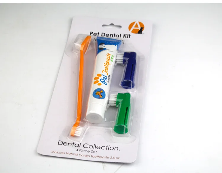 4 шт. settwo головы Двойной Собака Зубная щётка с Зубные пасты зубы Средства ухода за