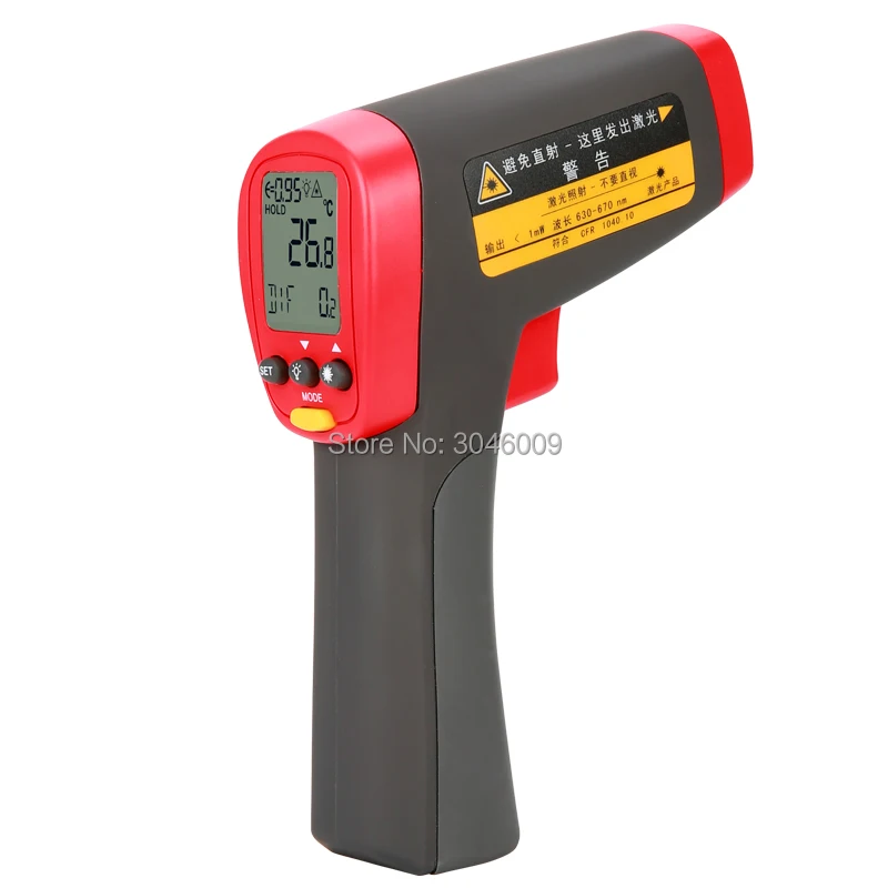 UNI-T UT302D hand-held infrared thermometer non-contact industrial electronic -32 ~ 1050 degrees LCD dual backlight | Инструменты