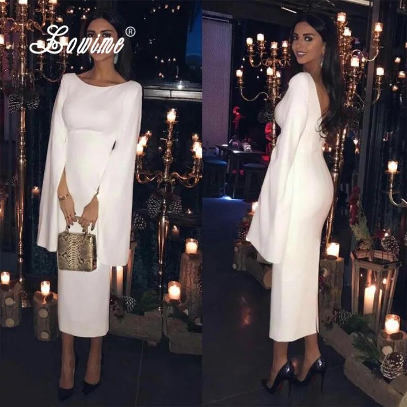 Платье женское вечернее с длинным рукавом и открытой спиной до середины