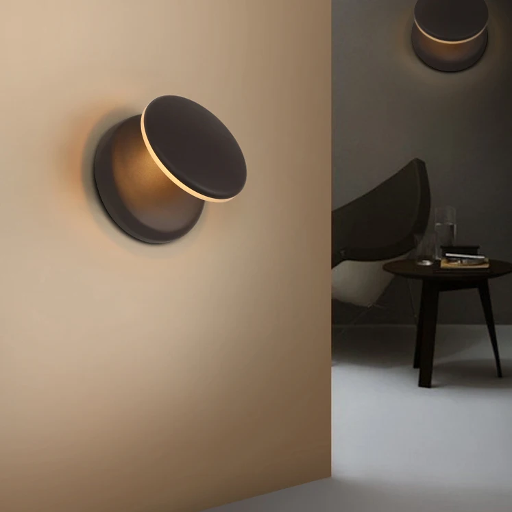 

Современная Минималистичная настенная лампа в скандинавском стиле, креативная светодиодная прикроватная лампа в стиле арт-деко с поворото...