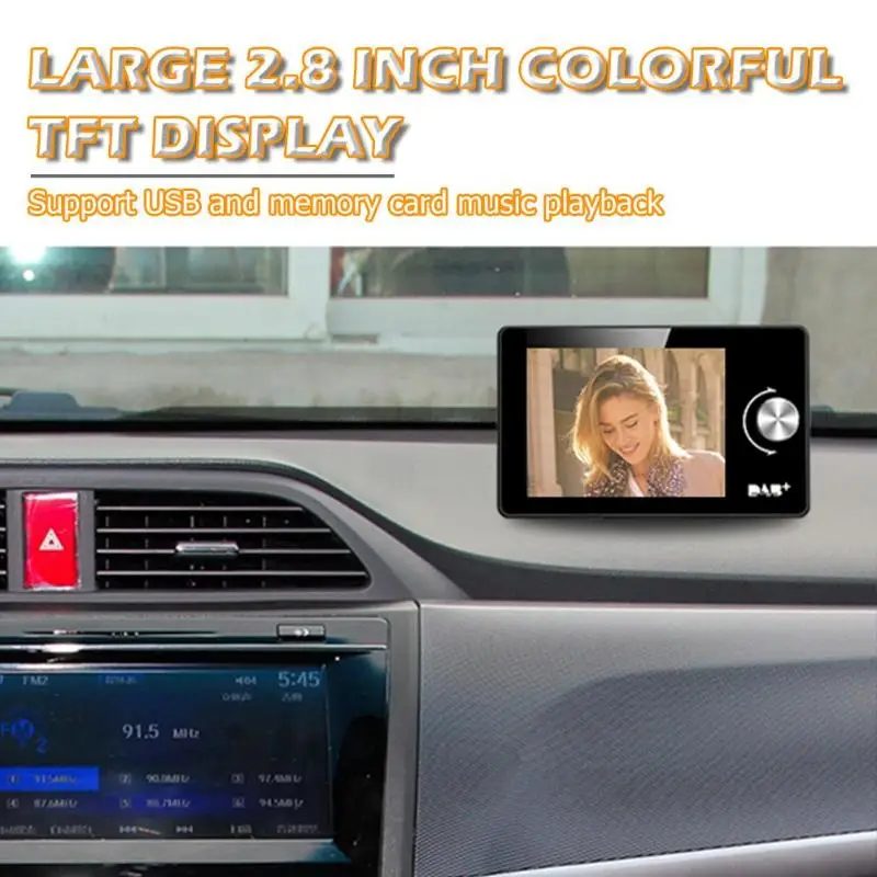 2,8 дюймов 2 Din Авторадио цветной TFT ЖК-экран Автомобильный DAB+ радиоприемник DAB тюнер fm-передатчик MP3-плеер USB зарядное устройство