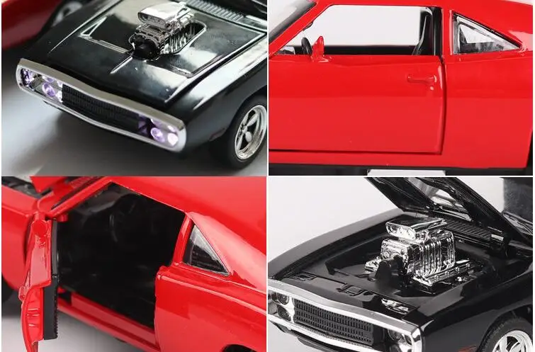 Миниатюрный автомобиль 1:32 Dodge модель автомобиля Форсаж сплав модели автомобилей детские игрушки для детей Классические металлические автомобили