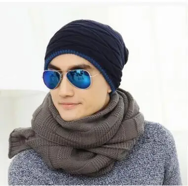 Both sides wear navy Для мужчин Для женщин вязаная шапка брендовые зимние шапочки Для мужчин зимние Шапки для капот моды Кепки S Skullies черная маска хлопок Кепки теплая шапка - Цвет: Both sides wear navy