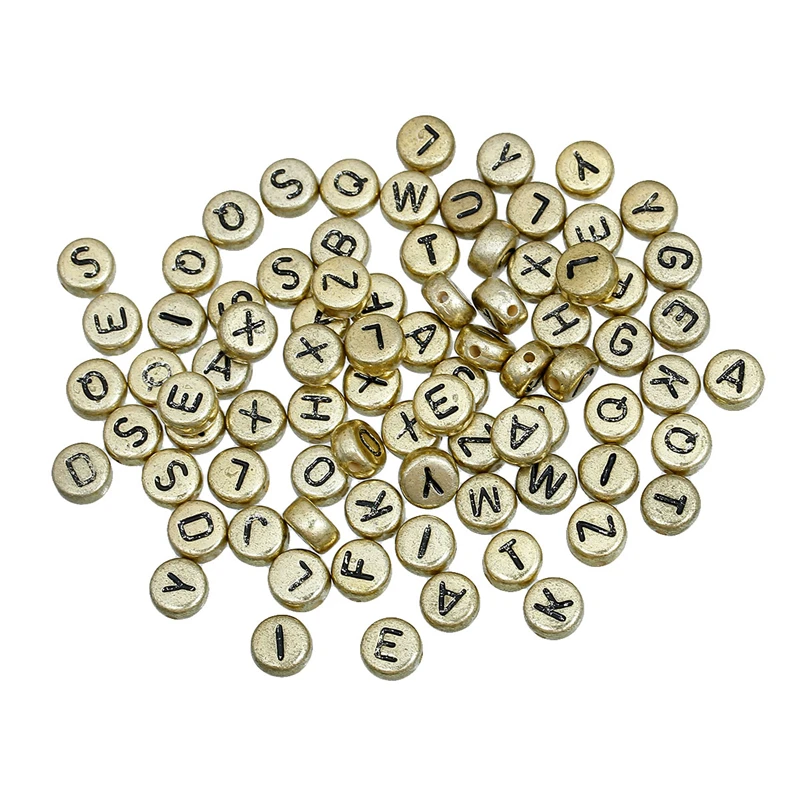DoreenBeads 500 шт. смешанный Алфавит/буквы акриловые плоские круглые разделительные