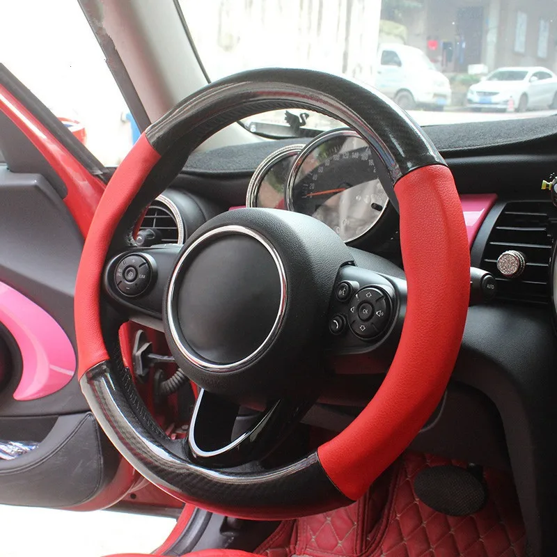 

Universal Patchwork 38cm Car Steering Wheel Cover Case for BMW Mini Cooper Nissan Chevrolet Benz Volkswagen Suzuki Mitsubishi