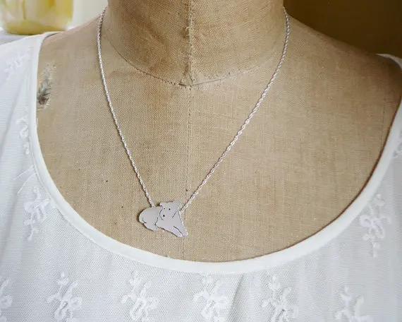 Новейшее ожерелье с портретом животного на заказ.. Серебряные ювелирные изделия