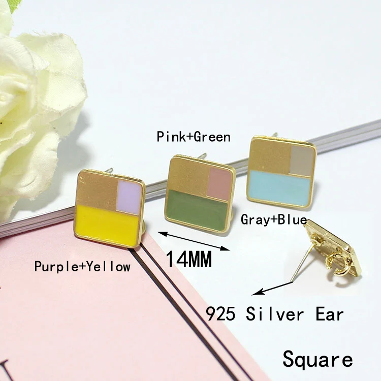 1 пара НОВЫЕ геометрические круглые квадратные треугольные цветные