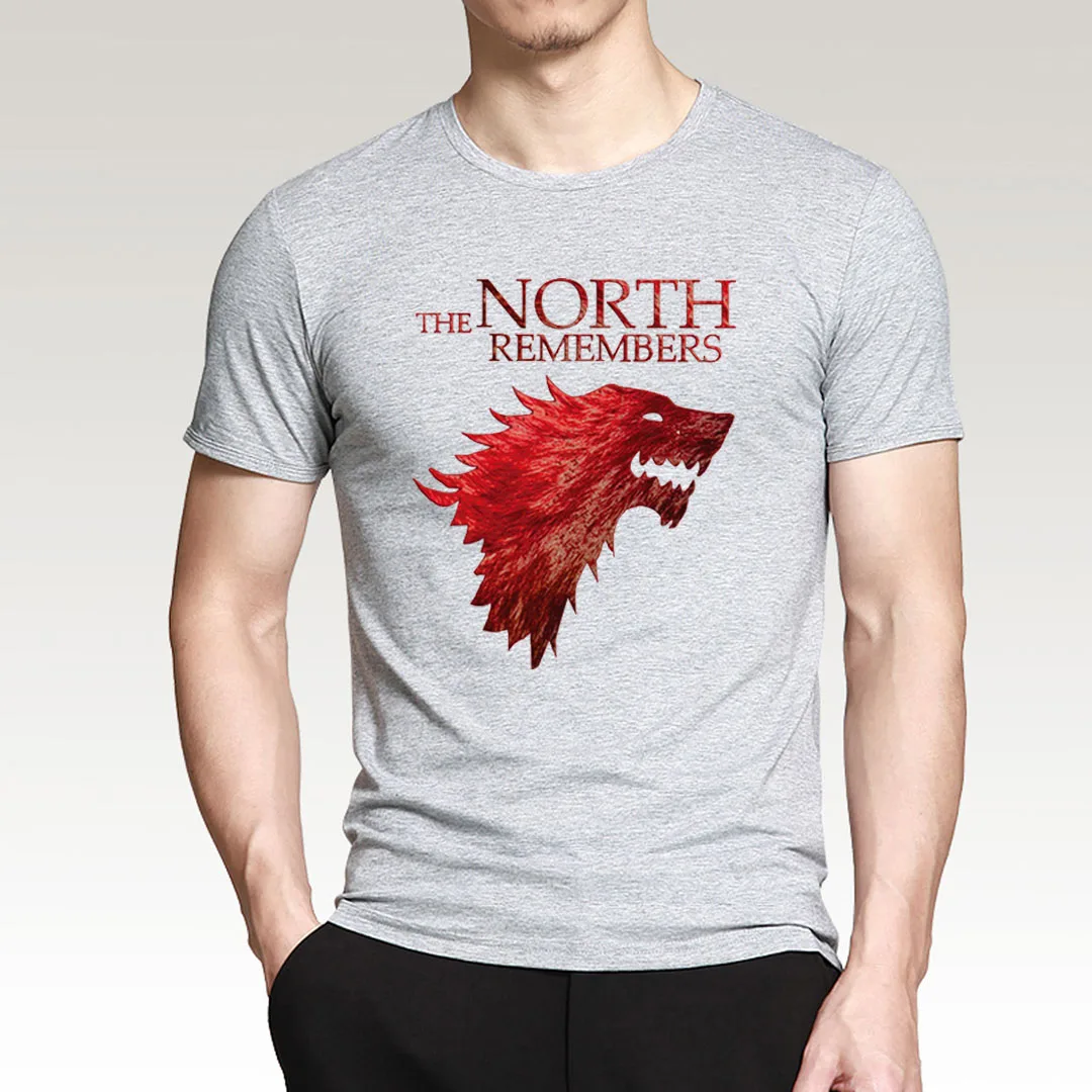 Лидер продаж футболка с изображением Игры престолов House Stark The North запоминает