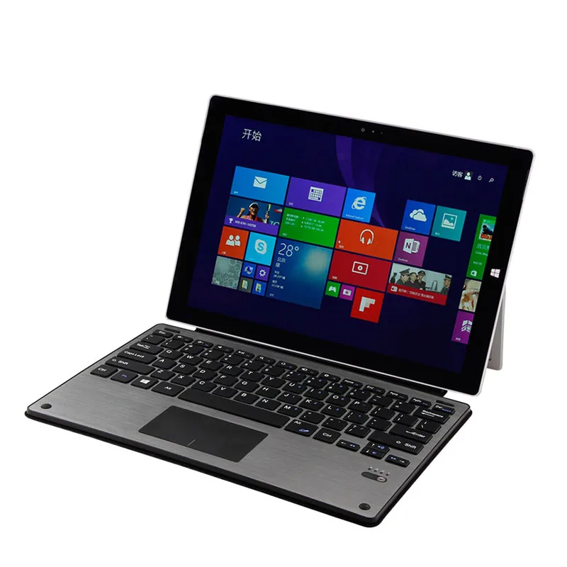 

High Quality Tablet Case For Microsoft Surface Pro 3 4 5 Aluminum Keyboard Cover for Surface Pro 12.3'' PU Leather Cover Stand