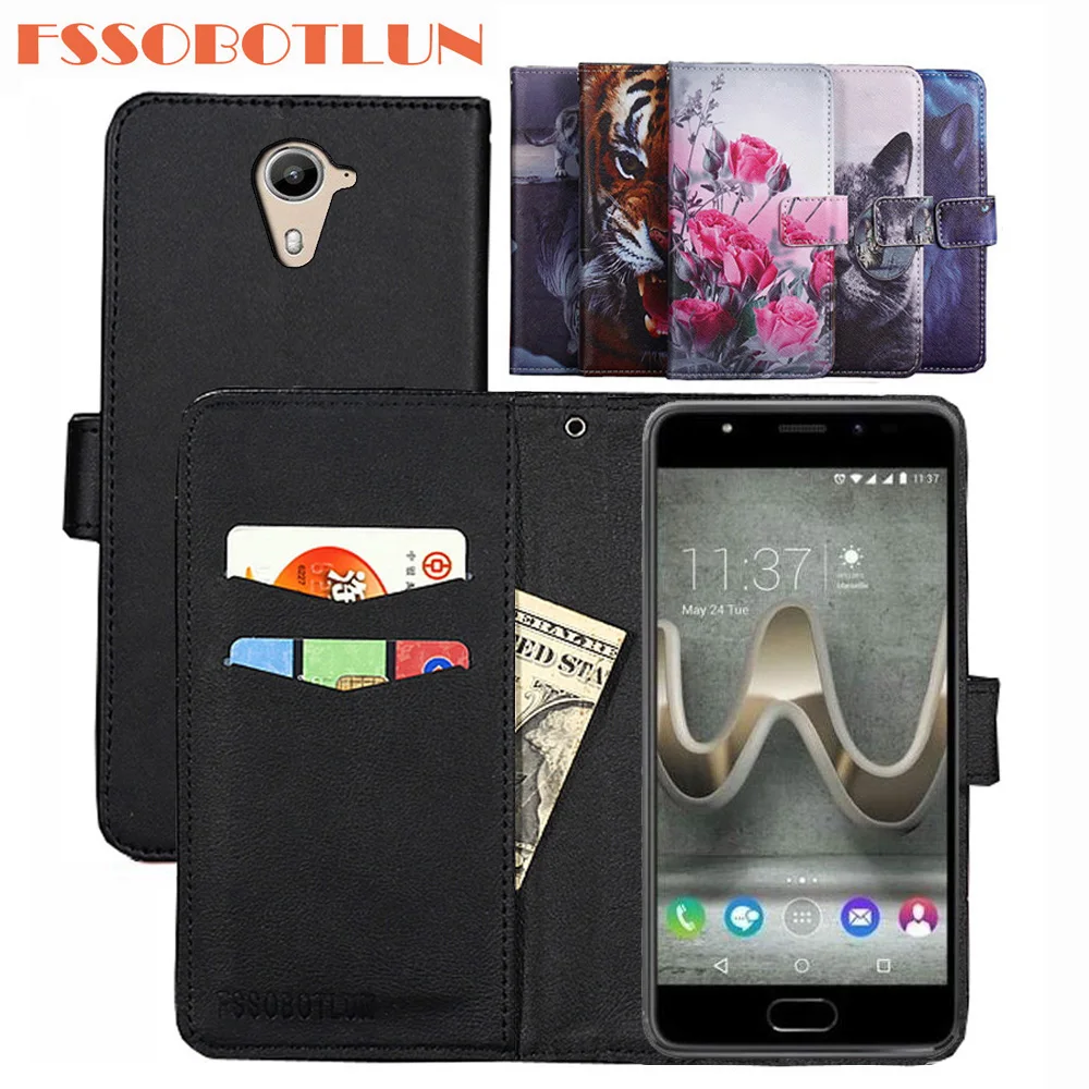 FSSOBOTLUN 9 Colors For Wiko U Feel Prime Case PU Leather Retro Flip Cover Shell Magnetic Fashion Wallet Cases Kickstand Strap | Мобильные