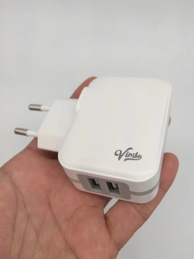 VNSTRIP EU plug 2 USB port wall charger 2.4A per 4.8A output Travel with for iPhone iPad Samsung Xiaomi HW | Мобильные телефоны и