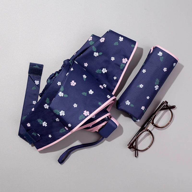 Маленькое солнце прозрачная мини-зонтики от дождя для женщин женские УФ зонтик