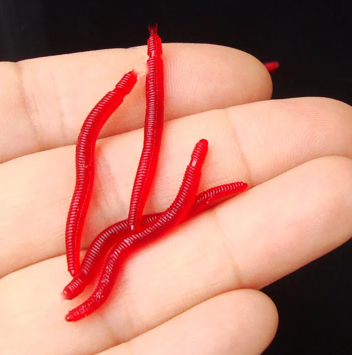 Рыболовная приманка для карпа красный мягкие приманки в виде червей 100 шт./лот