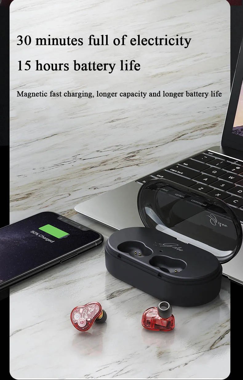 Наушники moloke mini TWS Bluetooth 5.0 Спортивная гарнитура Беспроводные наушники с зарядным устройством для телефонов