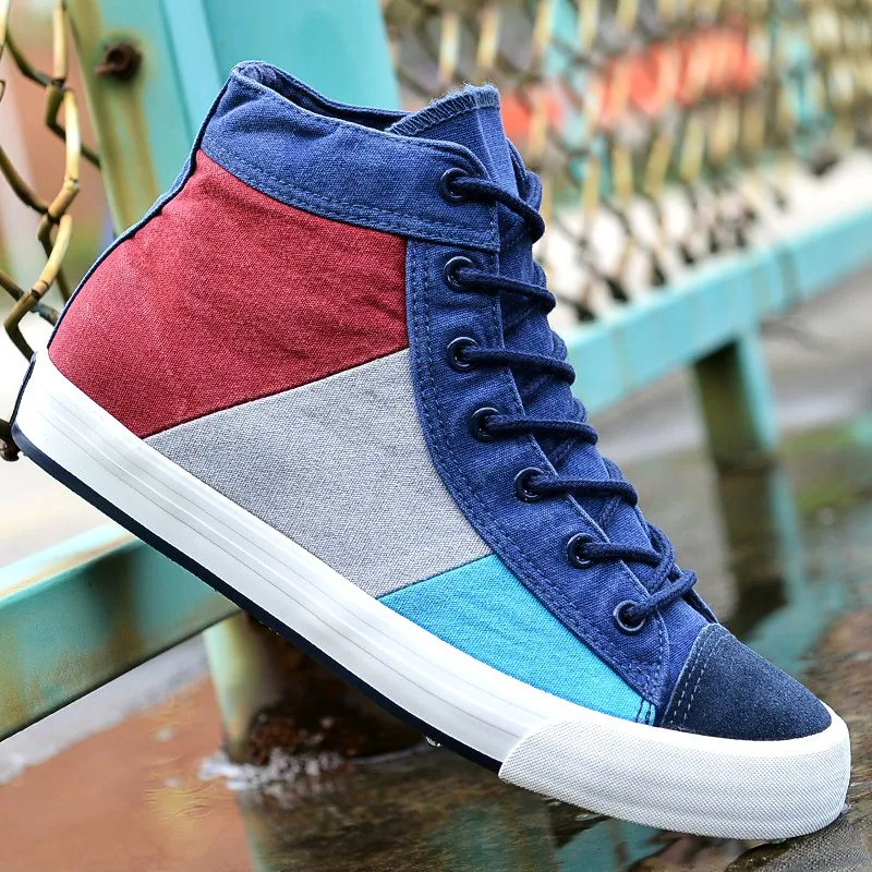 

Fashion Breathable Casual Canvas Shoes Men High Top Sneakers Man Outdoor Zapatillas High Quality Men Trainers Shoes Tenis