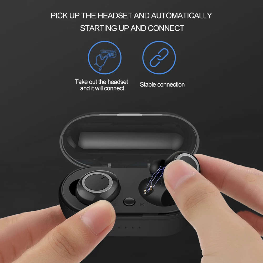 Беспроводные наушники TWS Bluetooth 5 0 автоматическое подключение 10 метров