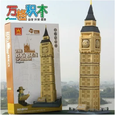 Wange model building kits compatible with lego city big ben 929 3D blocks Educational &amp toys hobbies for children | Игрушки и хобби