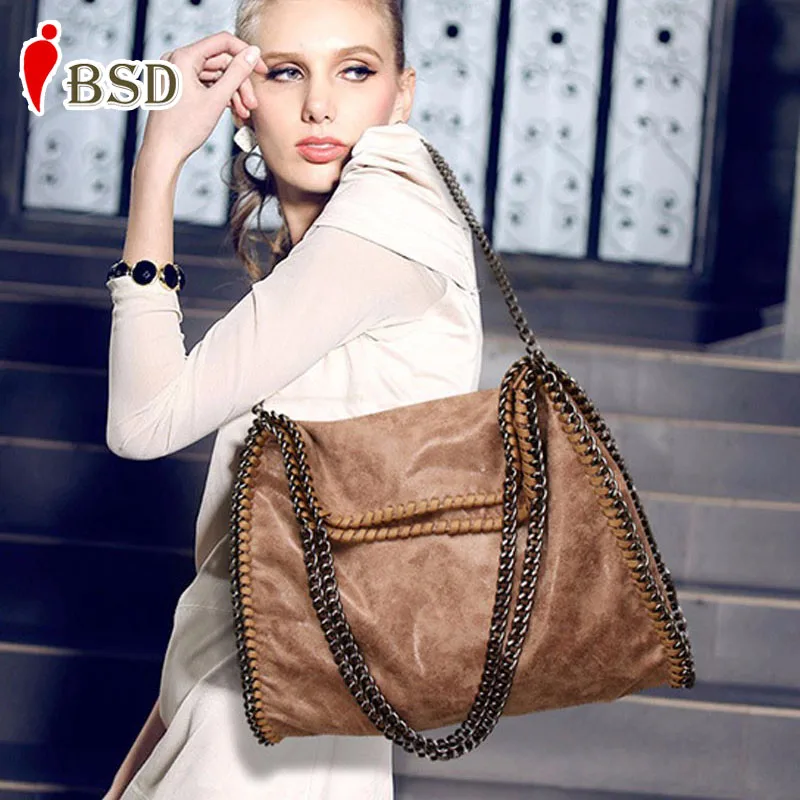 Женщины сумку мода 2016 скраб роскошные подлинная pu кожаная сумка цепи известный