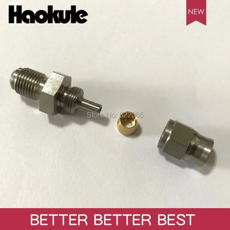 Haokule прямой мужской шланг Конец M10* 1,0-AN3 PTFE тормозной тефлоновый Шланг Концевой фитинг