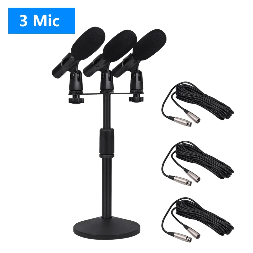 3 microphone TKL 882 Гибкая подставка проводной стол Конференц-зал микрофон система - Цвет: 3 microphone