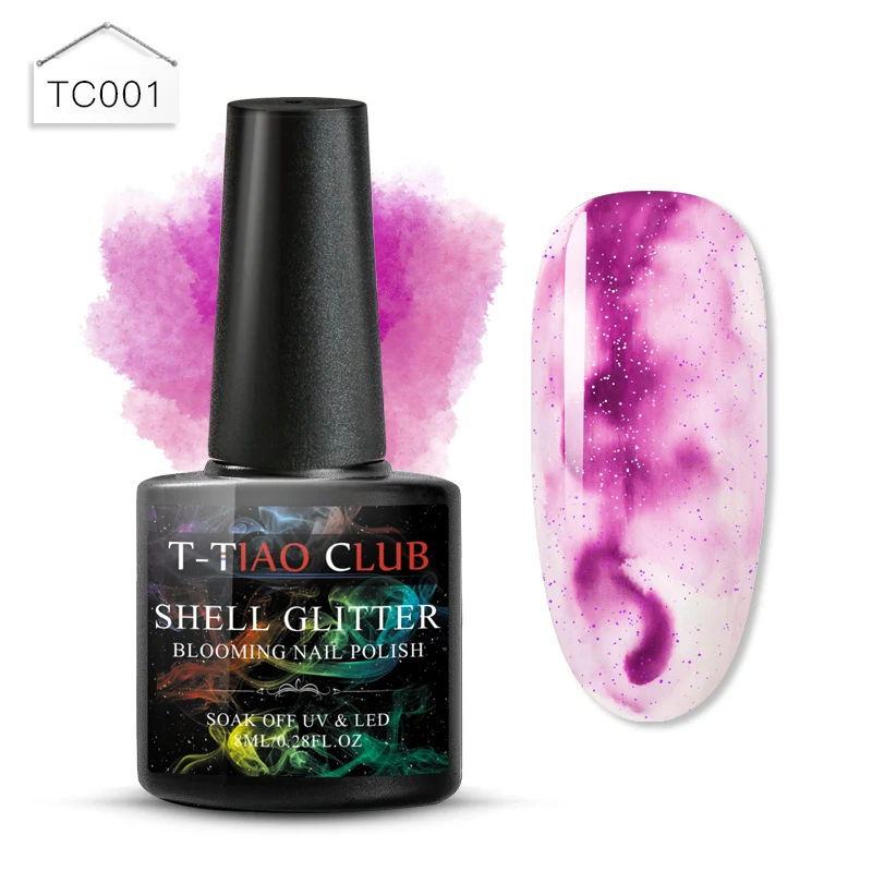 FS03406 T-TIAO CLUB, 8 мл, акварельные чернила, лак для ногтей, цветущий УФ-гель, эффект дыма, мраморный, градиентный, для маникюра, сделай сам, Гель-лак для ногтей - Цвет: FS03406