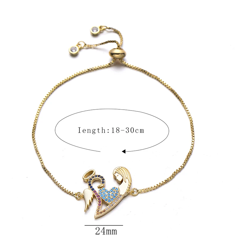 Женский браслет-цепочка Pipitree браслет с подвесками в виде сердца ангелом медный