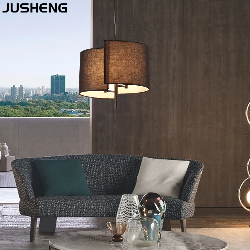 JUSHENG люстра из ткани жизни Обеденная светодиодный подвесные светильники для